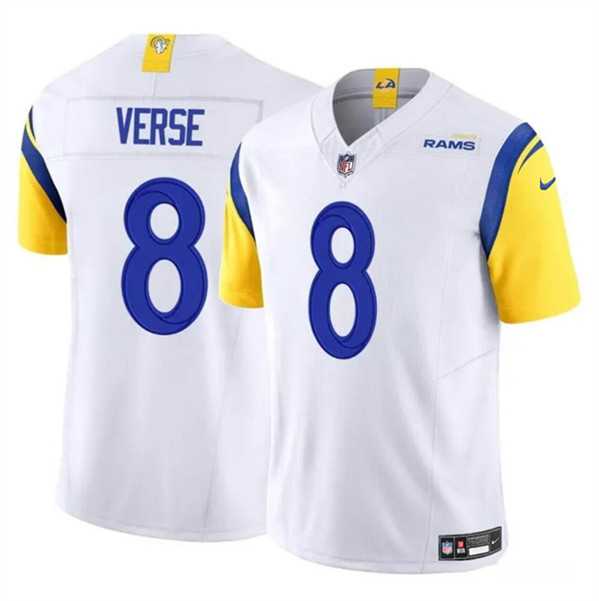 Men & Women & Youth Los Angeles Rams #8 Jared Verse White 2024 Draft F.U.S.E. Vapor Untouchable Stitched Jersey,We sell and wholesale Men & Women & Youth Los Angeles Rams #8 Jared Verse White 2024 Draft F.U.S.E. Vapor Untouchable Stitched Jersey on line form chian!